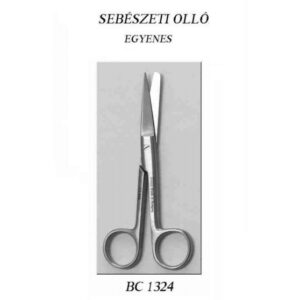 Sebészeti olló T-H egyenes