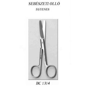 Sebészeti olló T-T egyenes