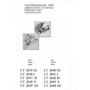 Lenyomatkanál fém, alsó-felső