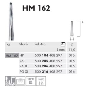 Meisinger sebészeti acél frézer HM162316016