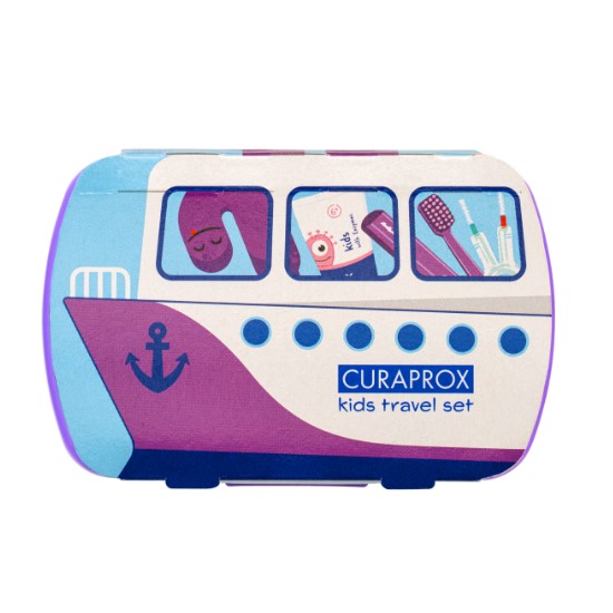 Curaprox Kids TravelSet Utazó készlet (fogkefe, fogközkefe, fogkrém, matrica) - Image 4