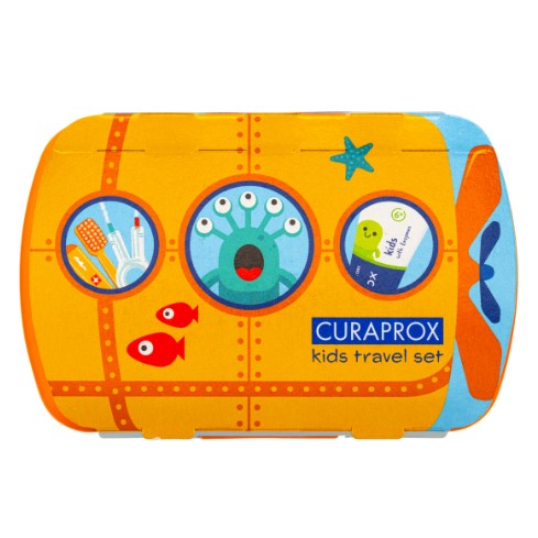 Curaprox Kids TravelSet Utazó készlet (fogkefe, fogközkefe, fogkrém, matrica) - Image 6