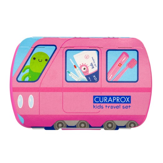 Curaprox Kids TravelSet Utazó készlet (fogkefe, fogközkefe, fogkrém, matrica) - Image 8